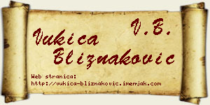 Vukica Bliznaković vizit kartica